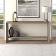 thumbnail image 4 of Evelyn&Zoe Modern Farmhouse 64" Wide Antiqued Gray Oak Console Table, 4 of 5