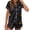 014_Black, variant on MEICHEN Lounge Set for Women Womens Pajamas Homewear Set Short Sleeve Shorts Pajamas Set Summer Essentials Fashion Sleepwear