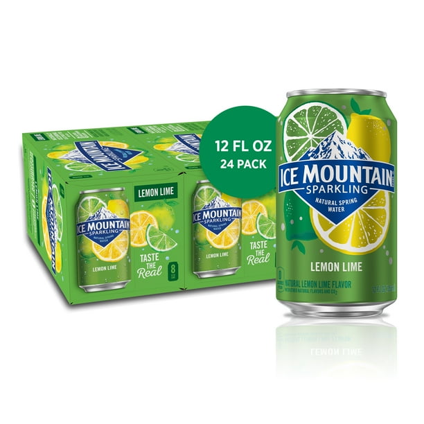 Ice Mountain Sparkling Water, Lemon Lime, 12 oz. Cans (24 Count