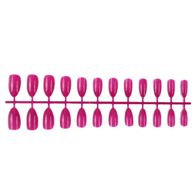 Juego de 24 piezas de uñas postizas Vogacara Morado ciruela oscuro