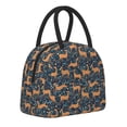 thumbnail image 2 of Vsdgher Insulated Lunch Bag Simple Bento Cooler Bag Lunch Tote Bag , Suitable for picnics, school, work (Reindeer Print ), 2 of 5