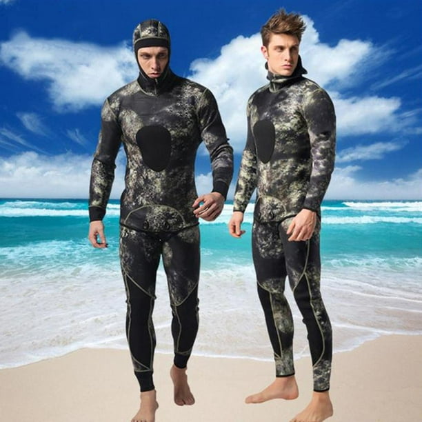 Men 3mm Neoprene Two-Pieces Wetsuits, Premium & Stretch, Diving Snorkeling  Spearfishing Swimming Fishing Surfing Canoeing Kayaking Full Suits - XL