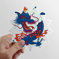 thumbnail image 1 of China Chinese Dragon Cloud Pattern Sun Vinyl Sticker Luggage Graffiti Flower Decal, 1 of 3