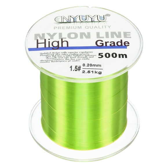 Uxcell 547Yard 6Lb Fluorocarbon Coated Monofilament Nylon Fishing Line Light Yellow