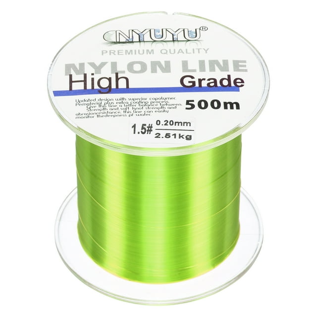 Uxcell 547Yard 6Lb Fluorocarbon Coated Monofilament Nylon Fishing Line Light Yellow