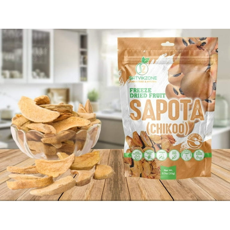 SATVIKZONE Freeze Dried Sapota (Chikko), Vegan, No Added Sugars