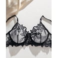 thumbnail image 3 of Black Lingerie Set Sexy Embroidery, 3 of 5