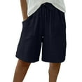 thumbnail image 2 of LADIGASU Women's Solid Color Shorts Casual Women's Shorts Capris, 2 of 9