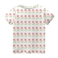 thumbnail image 4 of WTOBBY Toddler Boys and Girls Fruit Print Short Sleeve T-Shirt Top - Casual Kids Shirt with Round Neck for Summer Play, School, and Everyday Comfort,Pink 150, 4 of 5