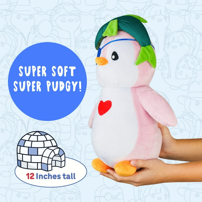 Pudgy Penguins 12-inch White-Pink Huggable Plush with