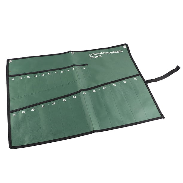 Bolsa de herramientas enrollable bolsa de almacenamiento de herramientas enrollables de lona con múltiples bolsillos llave inglesa alicates soporte para llave organizador de ANGGREK Otros