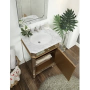 24 Benton Collection Asger mirrored vanity with gold trim