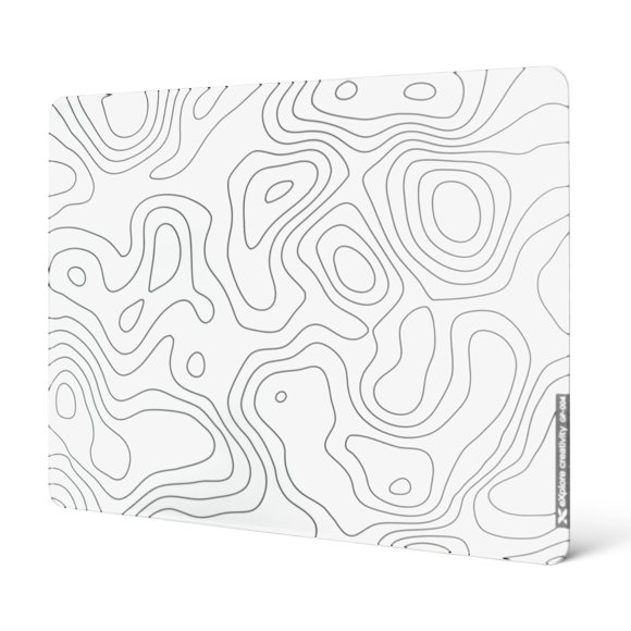 Alfombrilla de ratón GMKWTL XVX White Topograph Glass 4.0 41x31 cm