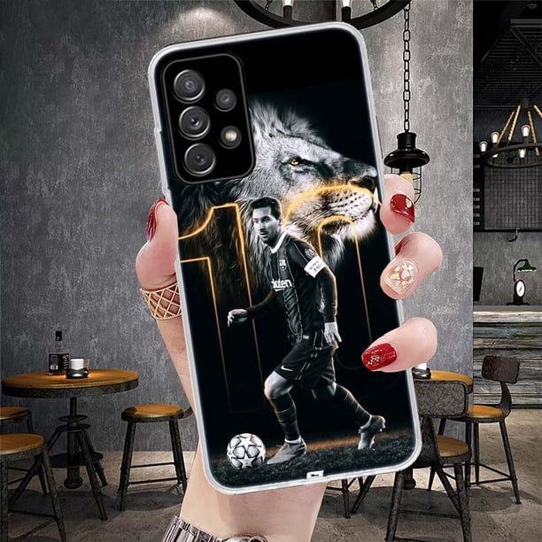 Funda de teléfono de fútbol Superstar m-messi 10 para Samsung Galaxy A54, A53, A52, A34, A33, A32, A24, A23, A22, A14, A13, A12, A04S, A03S, A02S xuanjing unisex