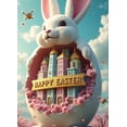 thumbnail image 3 of LUUFILx Glowing Happy Easter Banner with Bunny Element Easter Party Decoration Background Backdrop, 3 of 7