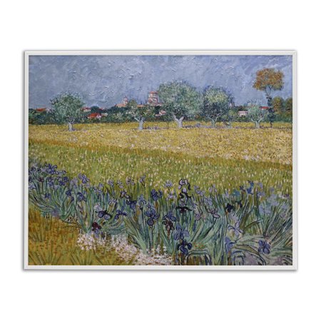 Stupell Industries Van Gogh View of Arles Landscape & Nature Painting White Framed Art Print Wall Art  20 x 16