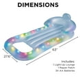 thumbnail image 4 of Bluescape LED Pool Lounge, Inflatable Light-Up Pool Float, Clear, 4 of 5