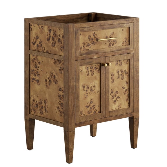 Vanity Cabinet (Sink not included), Brown, Wood, Hotel Bedroom Bathroom, Modern Contemporary HB35970
