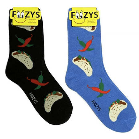 

Foozys Women’s Cute Crew Socks | Crazy Fun Food & Drink Novelty Socks | 2 Pairs