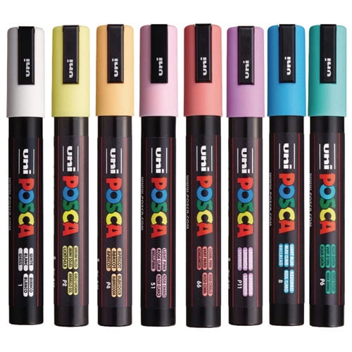 Water-Based Paint Markers, Medium Bullet Tip, 1.8 mm/2.5 mm, Assorted Colors, 8/Set | Bundle of 2