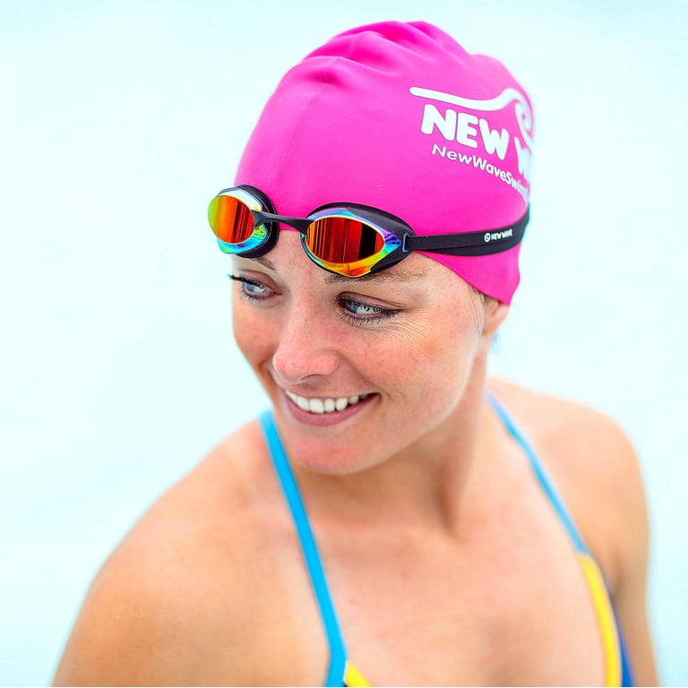 【EMIS】★ 韓国 ★ SWIM CAP ★ 3 COLOR new wave silicone swim cap - 3 colors (pink, yellow & orange