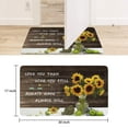 thumbnail image 6 of Brown Wood Sunflower Flowers (6) Welcome Doormat for Indoor/Outdoor Entrance Brown Wood Sunflower Flowers (6) Decoration Door Mat Kitchen Door Mat Bedroom Doormat 17x30 Inch, 6 of 6