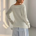 thumbnail image 4 of WTOBBY Casual Minimalist Cardigan Knit Outerwear for Women, Versatile and Stylish Layer for Everyday Outfits, Comfortable and Lightweight Design,White M, 4 of 5
