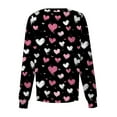 thumbnail image 4 of Lumtrix Valentine's Day Tops Women Plus Size Scrub Jackets Long Sleeve Heart Print Coat Button Down Nursing Uniform with Pockets Navy S, 4 of 4