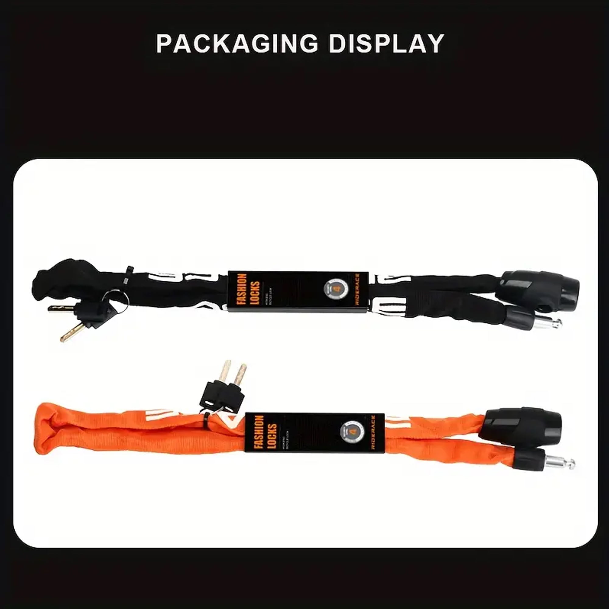 BUCKLOS Heavy-Duty Bicycle Chain Lock, Aluminum Alloy, Mechanical Twist Control, Polished Black Finish, Anti-Theft, Anti-Skid, Anti-Hydraulic Shear for Motorcycles, Scooters, Electric Bikes​