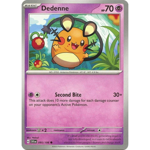 Pokemon Scarlet & Violet Base Set Common Dedenne #95