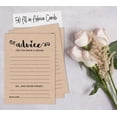 thumbnail image 6 of Inkdotpot Pack Of 50 Rustic Kraft Advice Cards, Advice For The Bride and Groom, Mr and Mrs Wedding Game Activity 5x7 inches, 6 of 8