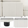 thumbnail image 6 of L-Shaped Sofa Couch, Various Combinations, Modern Upholstery Vertical Stripes Designed Sectional Corner Sofa with Convertible Ottomans for Living Room, Bedroom, Salon (Beige), 6 of 9
