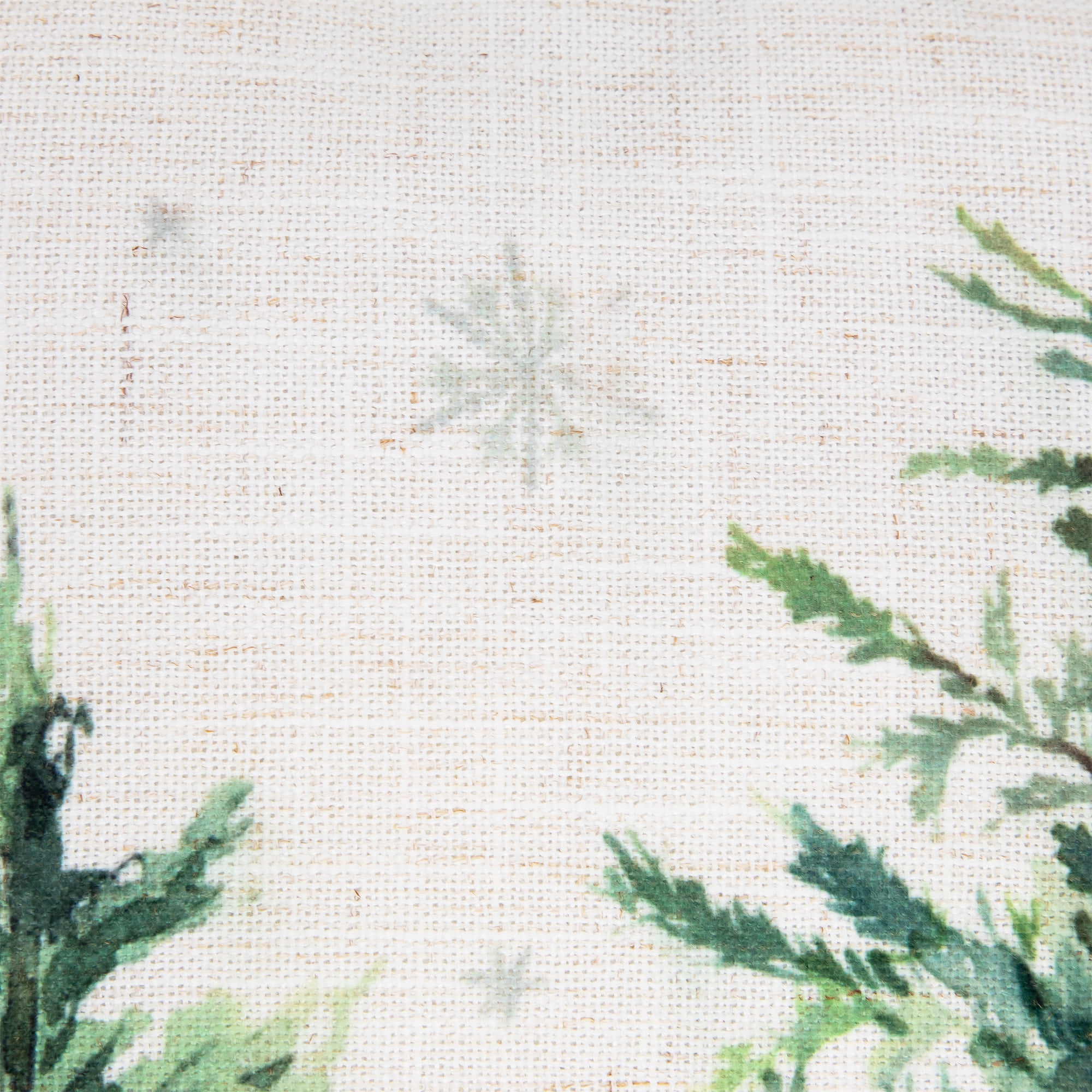 Evergreen Trees and Snowflakes Christmas Throw Pillow - 19" x 11" - White and Green
