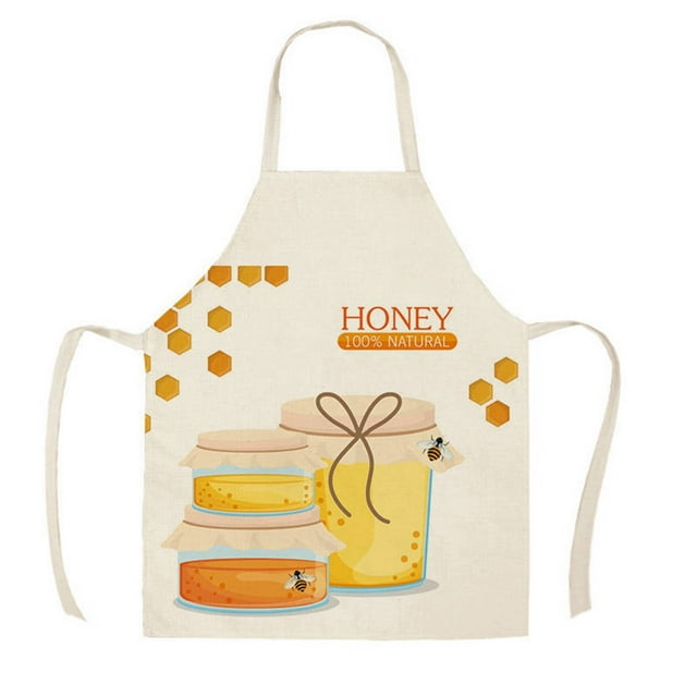asddcavvf Festival Printed Linen Sleeveless Apron Kitchen Oil and Stain Sleeveless Cover Kitchen Apron Work Aprons for Women with Pockets Short Apron Half Cooking Apron