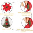 thumbnail image 5 of 15 piezas de flores artificiales de Pascua rojas con purpurina, flores artificiales de Navidad, decoraciones con clips para adornos de árbol de Navidad, guirnaldas para fiestas de bodas, 5 of 5