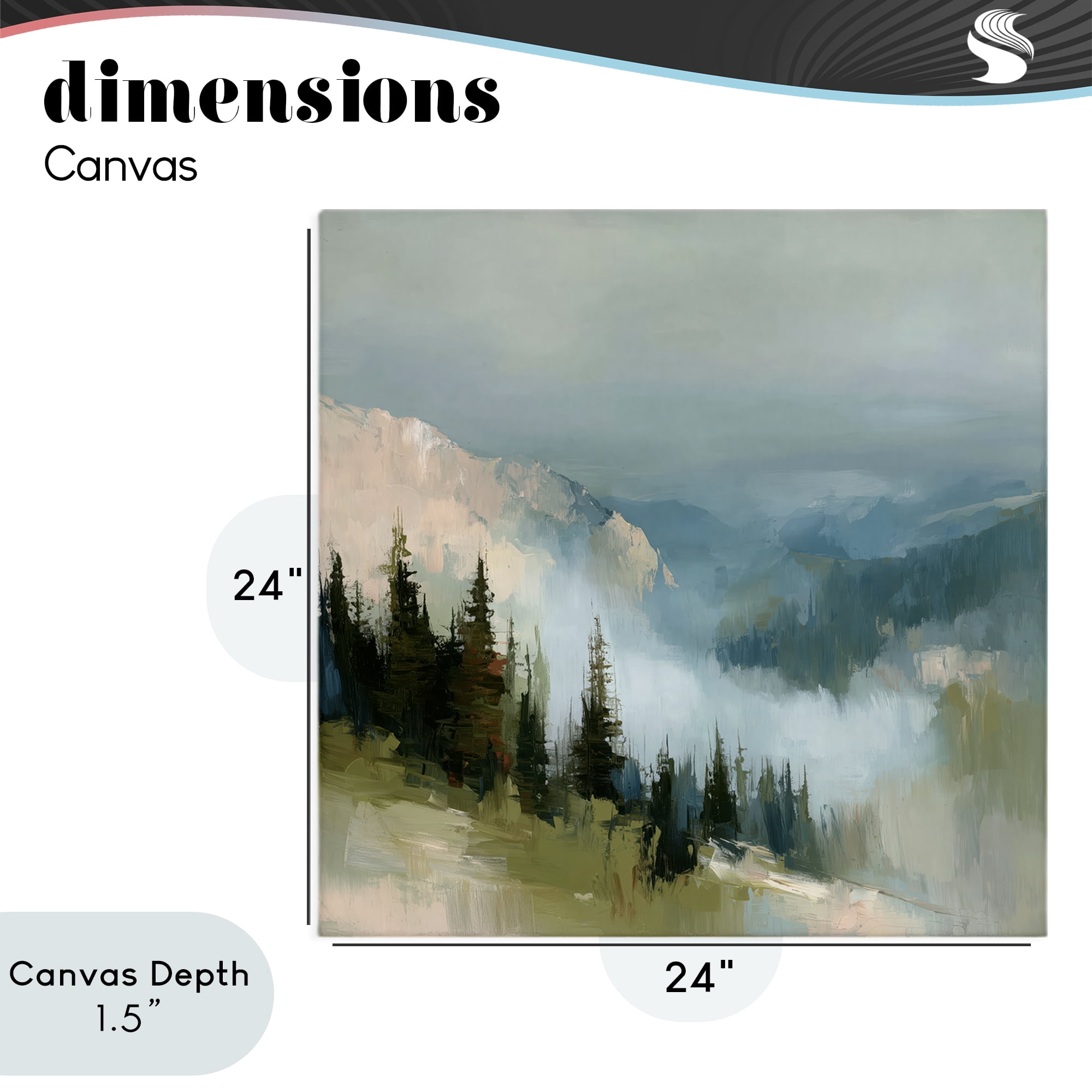 Stupell Industries Mountain Forest Impression Canvas Wall Art, design by Kim Curinga