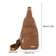 thumbnail image 3 of Bolso bandolera para hombre y mujer | Mochila pequeña impermeable para el pecho con orificio para auriculares | Mochila ligera de 30 x 18 x 8 cm | Bolso bandolera para senderismo, camping, viajes al, 3 of 5