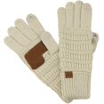thumbnail image 1 of Unisex Cable Knit Inner Lined Anti-Slip Touchscreen Texting Gloves, 1 of 3