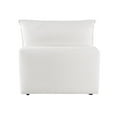 thumbnail image 2 of Maklaine Modern Contemporary Upholstered Armless White Fabric Chair, 2 of 6