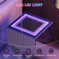 thumbnail image 5 of ARICOEASY Mirrored End Table with LED Light & Large Drawer, 5 of 6