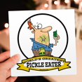 thumbnail image 6 of 3drose, Funny Worlds Greatest Pickle Eater Cartoon, 1 Greeting Card with Envelope, 6 of 6