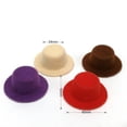 thumbnail image 4 of 9 piezas de color Gentlement Hat No tejido Mini Doll Hat Accesorios Tocado Adorno para el hogar Niños DIY Doll House Supplies (color mezclado), 4 of 6
