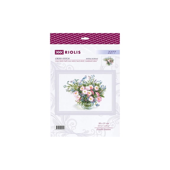 RIOLIS Counted Cross Stitch Kit 11.75"x8.25"-Gentle Daisies