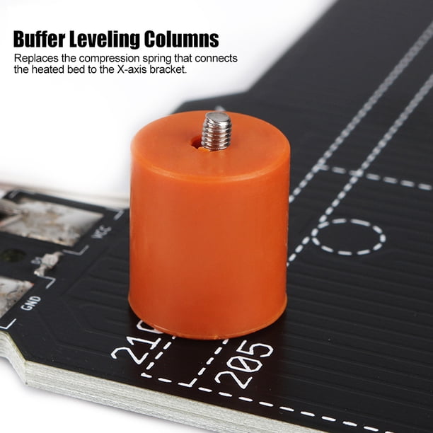 Columna de nivelación de silicona de fácil instalación columnas de nivelación de búfer color naranja resistente a altas temperaturas para impresora 3D Impresora 3D Ender-2 ANGGREK Otros