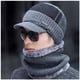 thumbnail image 4 of Gorro de invierno para hombre, cálido gorro de lana para jóvenes, gorro de algodón para hombres de mediana edad y mayores, gorro de punto para hombre de moda de invierno, 4 of 6