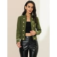 thumbnail image 4 of INSPIRE CHIC Women's 1960 Vintage Steampunk Open Front Button Decor Casual Jacket, 4 of 6