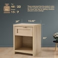 thumbnail image 3 of ARKANTOS Large Nightstand Set of 2, Farmhouse Style Bedside Tables, for Bedroom and Living Room, Light Oak, 3 of 7