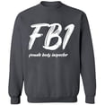 thumbnail image 2 of OXI Crewneck Sweatshirt - Female Body Inspector, Basic Casual Sweatshirts for Men's and Women Fleece Sweatshirt Long Sleeve - Charcoal Large, 2 of 2