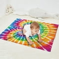 thumbnail image 2 of Colorful Rainbow Tie Dye Spiral Pattern Blanket,Comfortable Soft Lamb Wool Throw Blanket,All Season,Warm Lightweight Blankets for Sofa Bed Couch Living Room Chair,30"x40", 2 of 4