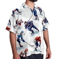 thumbnail image 2 of Ice Hockey Men's Casual Hawaiian Shirt Printed Button Down Short Sleeve Summer Beach Shirts Unisex, 2 of 6